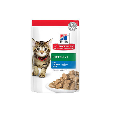 Hills Chunks in Gravy Kitten Balıklı Yavru Kedi Konservesi 85gr