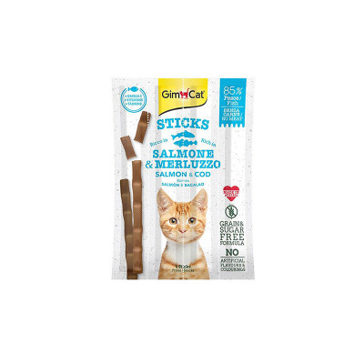 GimCat Sticks Morina Balıklı ve Somonlu Kedi Ödül Çubuğu 20gr