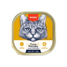 Wanpy Kedi 40g Ton Balıklı & Tavuklu Alutray Yaş Mama