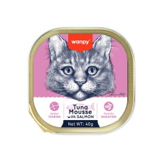 Wanpy Kedi 40g Ton Balıklı & Somonlu Alutray Yaş Mama