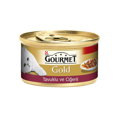 Gourmet Gold Tavuklu Ciğerli Kedi Konservesi 85gr