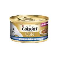 Gourmet Gold Çifte Lezzet Okyanus Balıklı Ve Sebzeli Kedi Konservesi 85gr