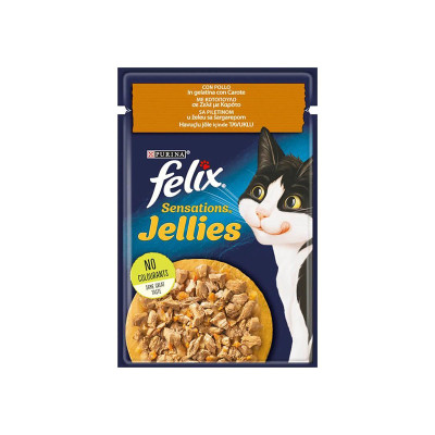 Felix Sensation Tavuklu Havuçlu Yetişkin Kedi Konservesi Pouch 85gr