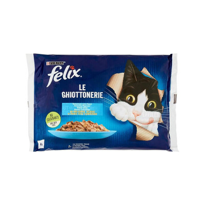 Felix Somonlu ve Ton Balıklı Yetişkin Kedi Konservesi 4x85gr