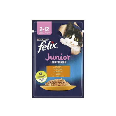 Felix Junior Tavuklu Yavru Kedi Konservesi Pouch 85gr