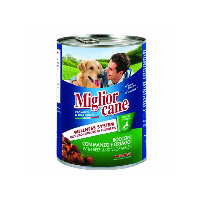 Miglior Cane Biftekli Sebzeli Köpek Konservesi 405gr