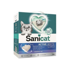 Sanicat Active White Topaklanan Kedi Kumu Kokusuz 10lt