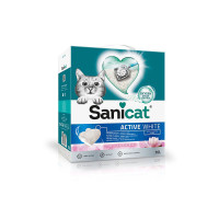 Sanicat Active White Lotus Çiçeği Kokulu Topaklanan Kedi Kumu 10lt