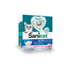 Sanicat Active White Lotus Çiçeği Kokulu Topaklanan Kedi Kumu 10lt