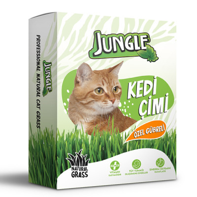 Jungle Kedi Çimi Kutulu (Fileli)