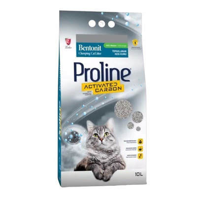 Proline Aktif Karbonlu Topaklanan Kedi Kumu 10lt